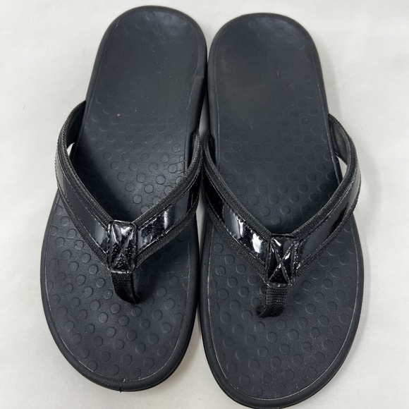 Vionic Tide II Womens size 9 Black Toe Post Sandal flip flops - Picture 7 of 11